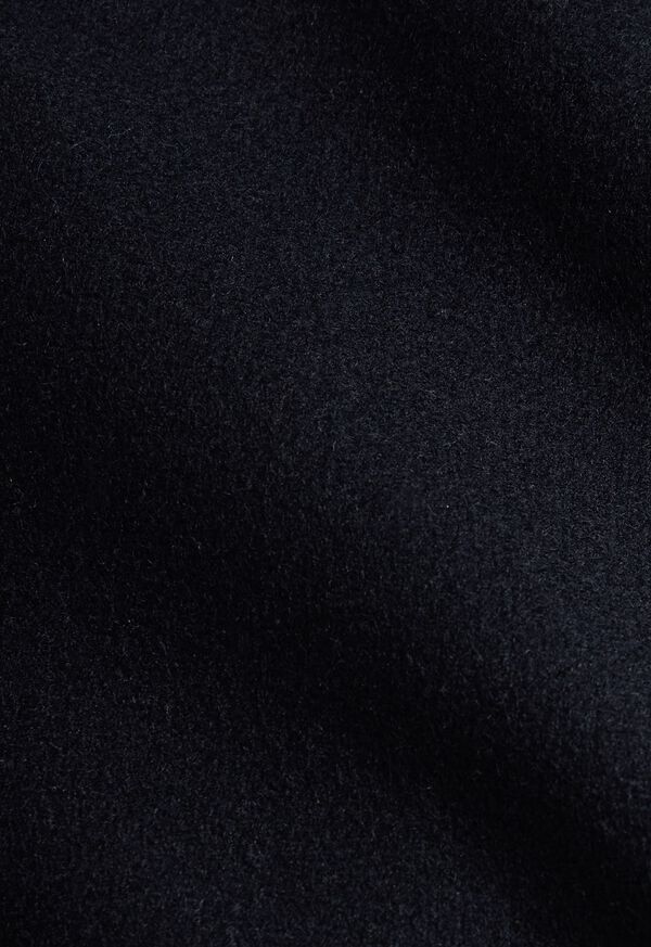 Paul Stuart Modern Peacoat With Leather Detail