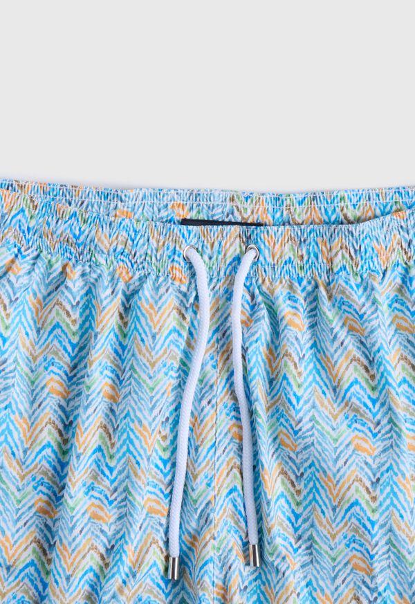 Paul Stuart Multicolor Zig Zag Swim Trunk