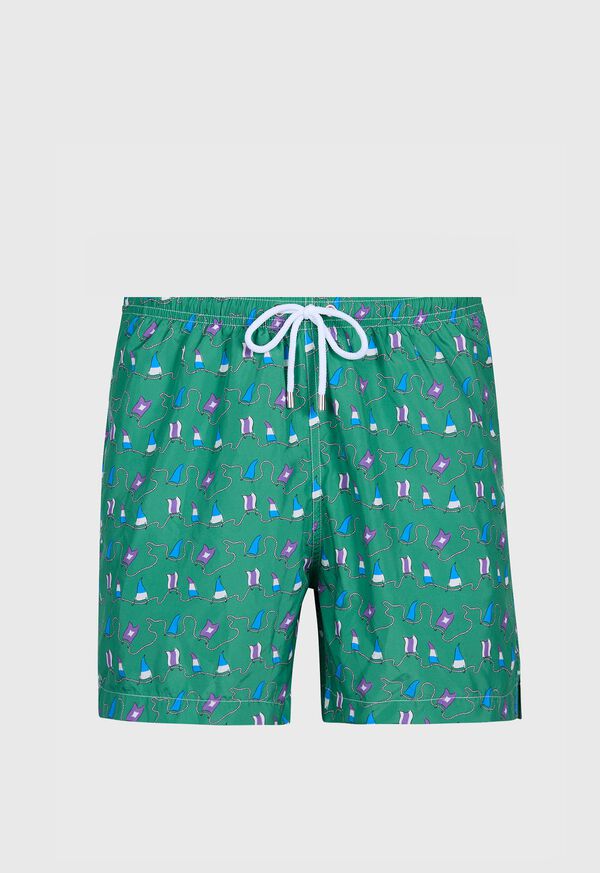 paul stuart Nautical Flag Swim Trunk