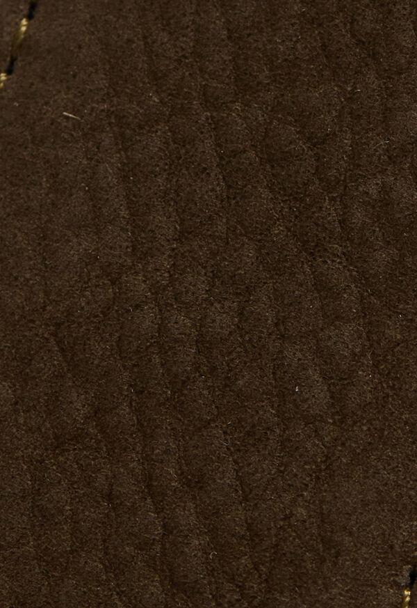 Paul Stuart Nubuk Suede Belt With Gold Buckle