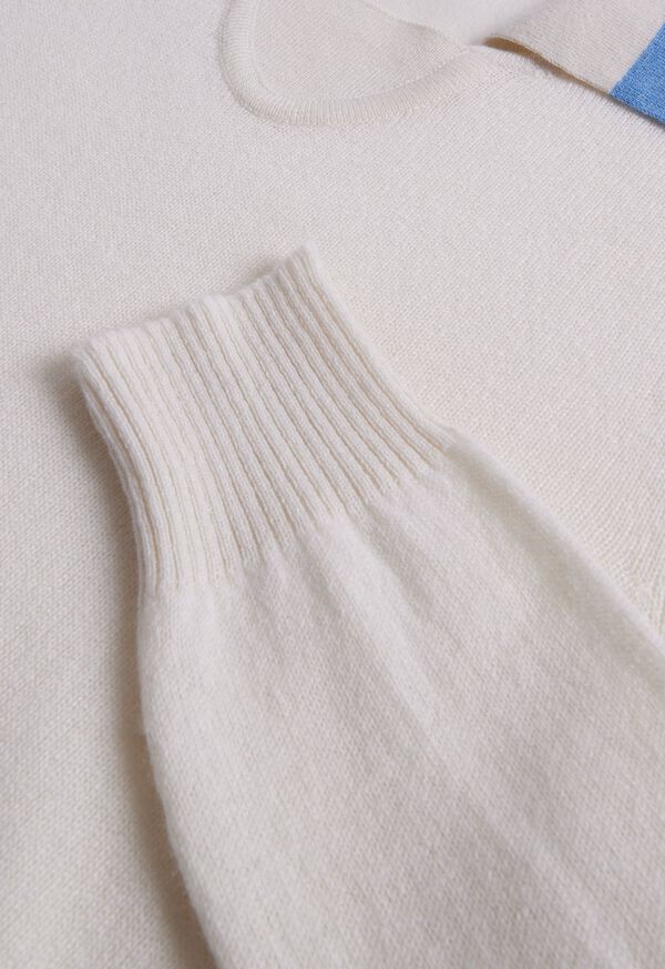 Paul Stuart Open Collar Cashmere Sweater