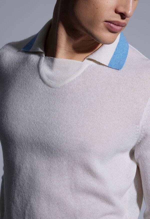 Paul Stuart Open Collar Cashmere Sweater