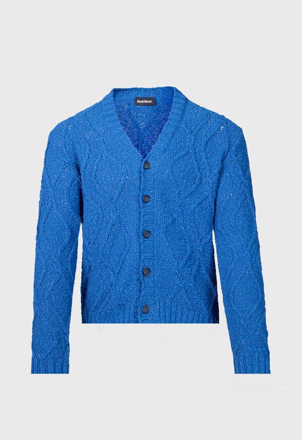 paul stuart Open Weave Diamond Cardigan