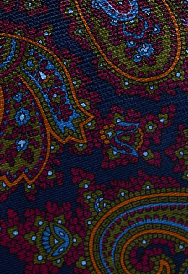 Paul Stuart Ornate Paisley Print Silk Ascot