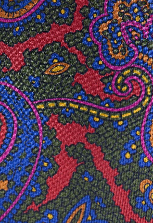 Paul Stuart Ornate Paisley Print Silk Tie