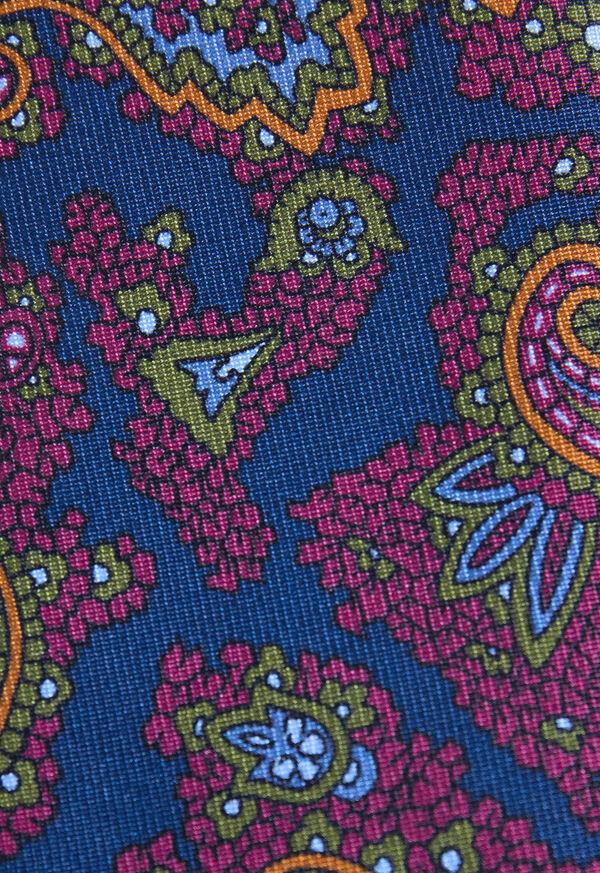 Paul Stuart Ornate Paisley Print Silk Tie