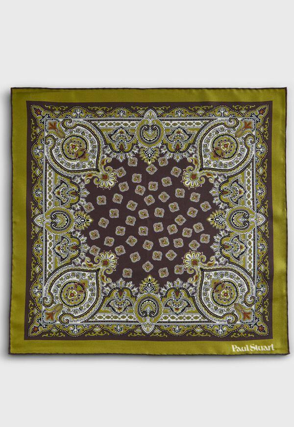 Paul Stuart Ornate Print Pocket Square