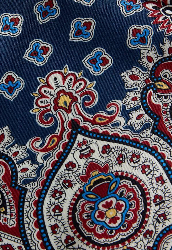Paul Stuart Ornate Print Pocket Square