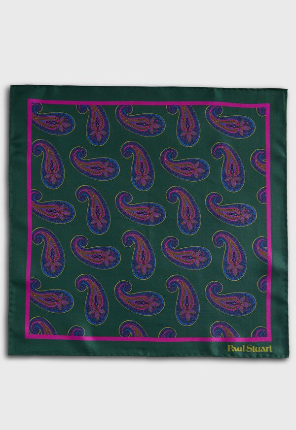 Paul Stuart Paisley Print Pocket Square