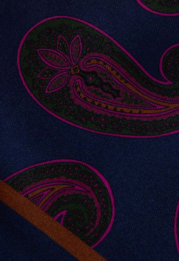 Paul Stuart Paisley Print Pocket Square