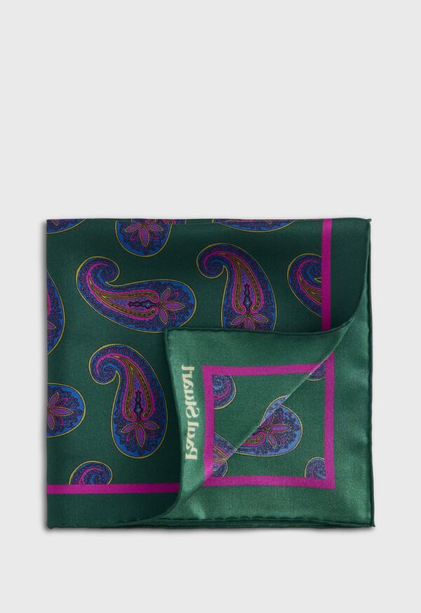 paul stuart Paisley Print Pocket Square