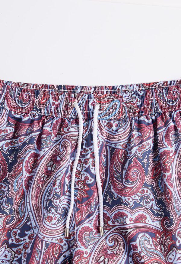 Paul Stuart Paisley Print Swim Trunk