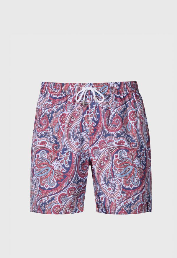 paul stuart Paisley Print Swim Trunk