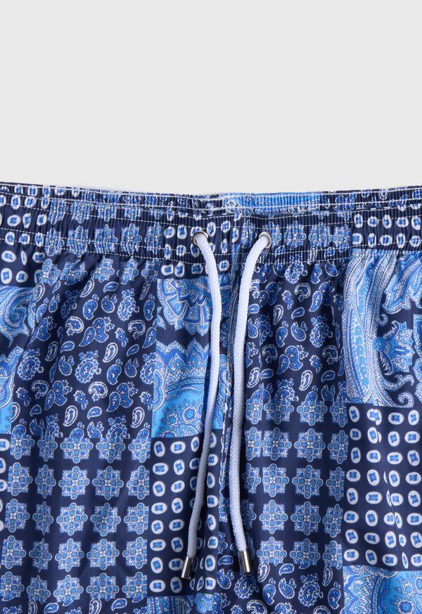 Paul Stuart Patchwork Print Swim Trunk