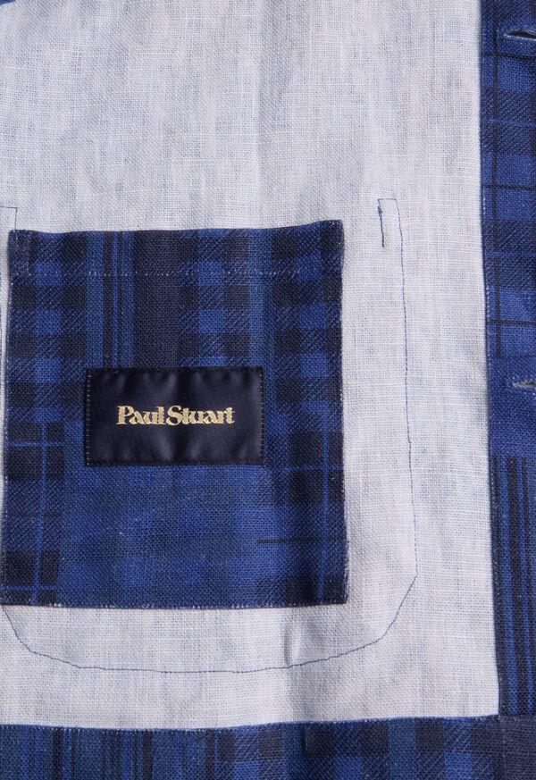 Paul Stuart Patchwork Printed Linen Shirt Jacket
