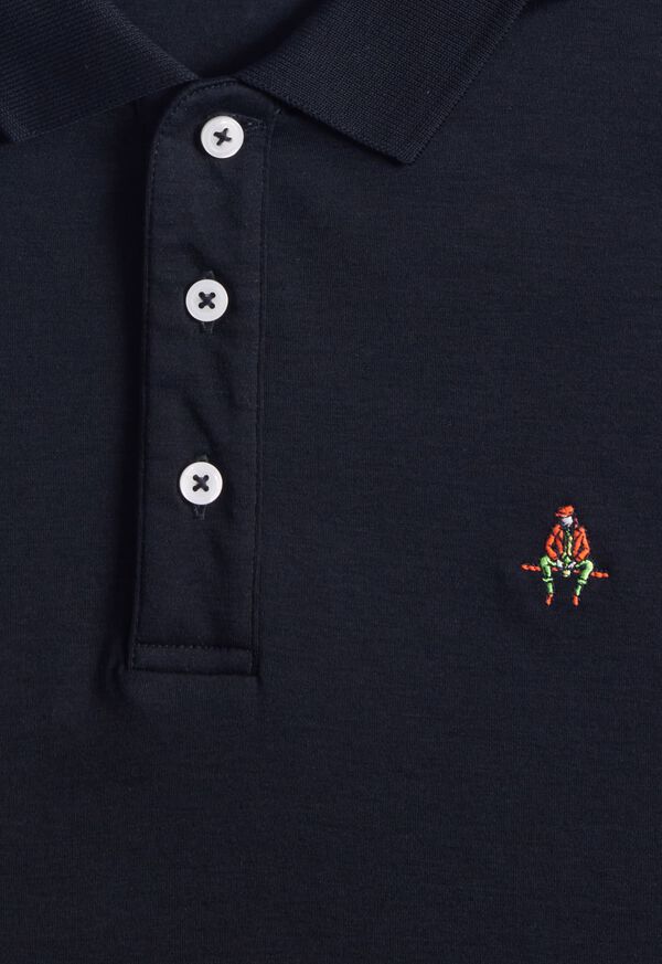 Paul Stuart Pima Interlock Logo Polo