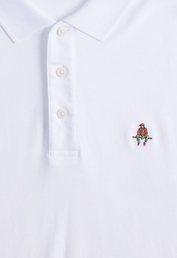 Paul Stuart Pima Interlock Logo Polo