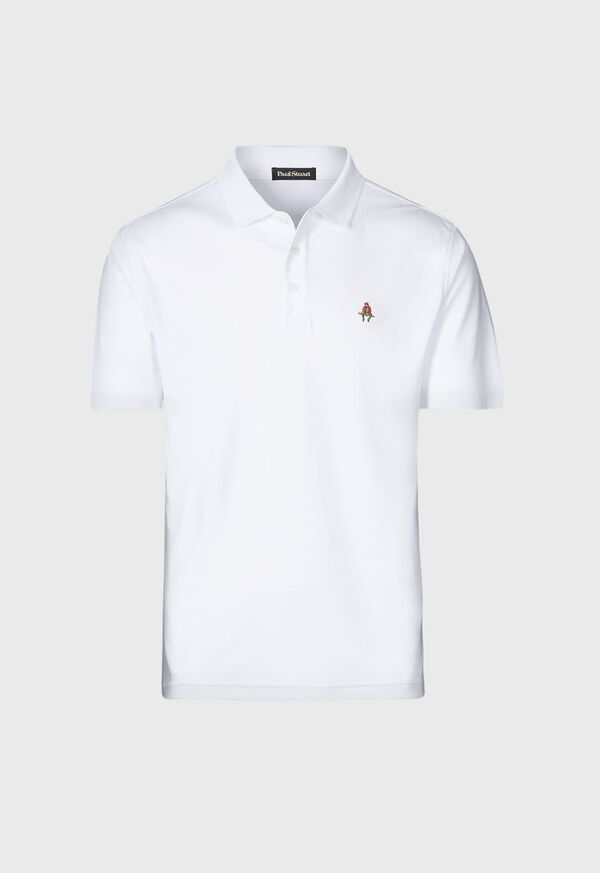 paul stuart Pima Interlock Logo Polo