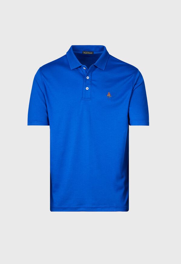 paul stuart Pima Interlock Logo Polo