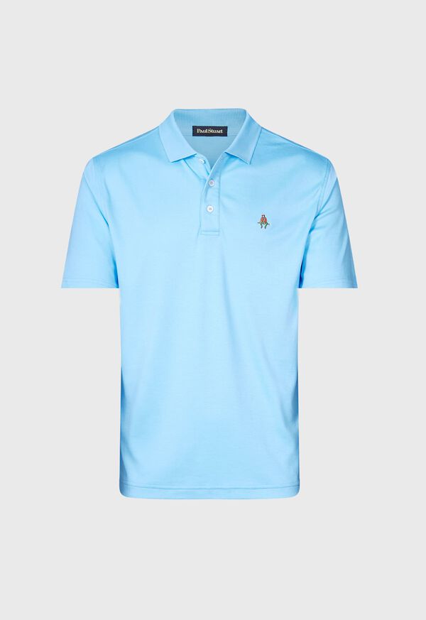 paul stuart Pima Interlock Logo Polo