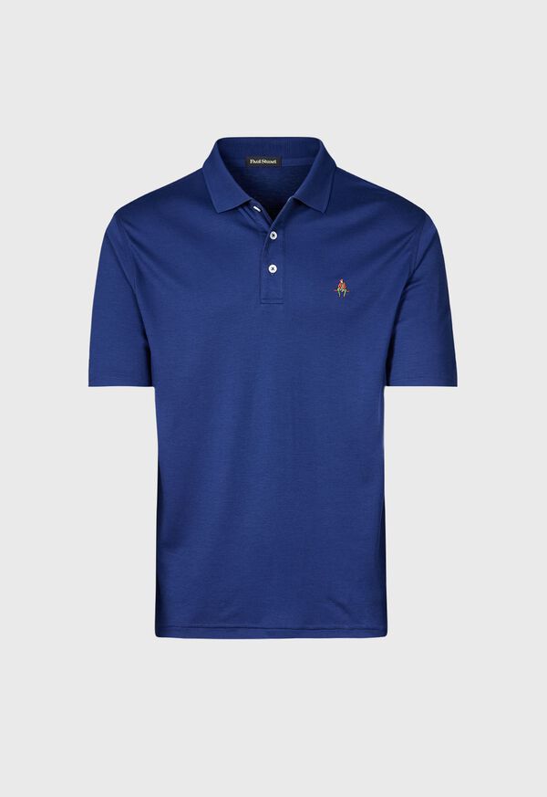 paul stuart Pima Interlock Logo Polo