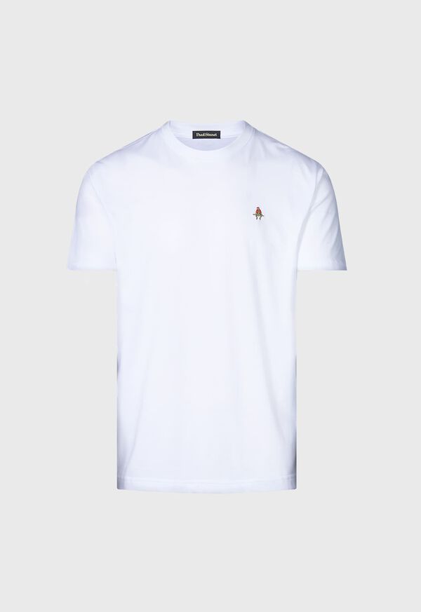 paul stuart Pima Interlock Logo T-Shirt