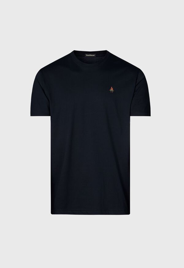 paul stuart Pima Interlock Logo T-Shirt