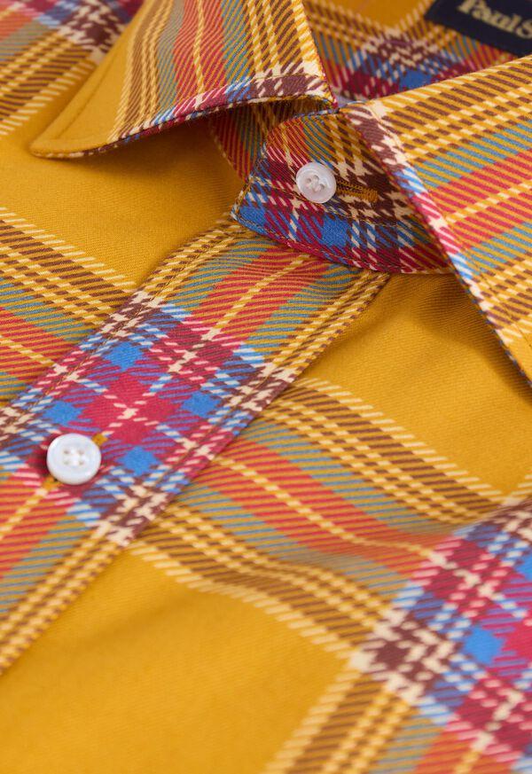 Paul Stuart Plaid Print Sport Shirt