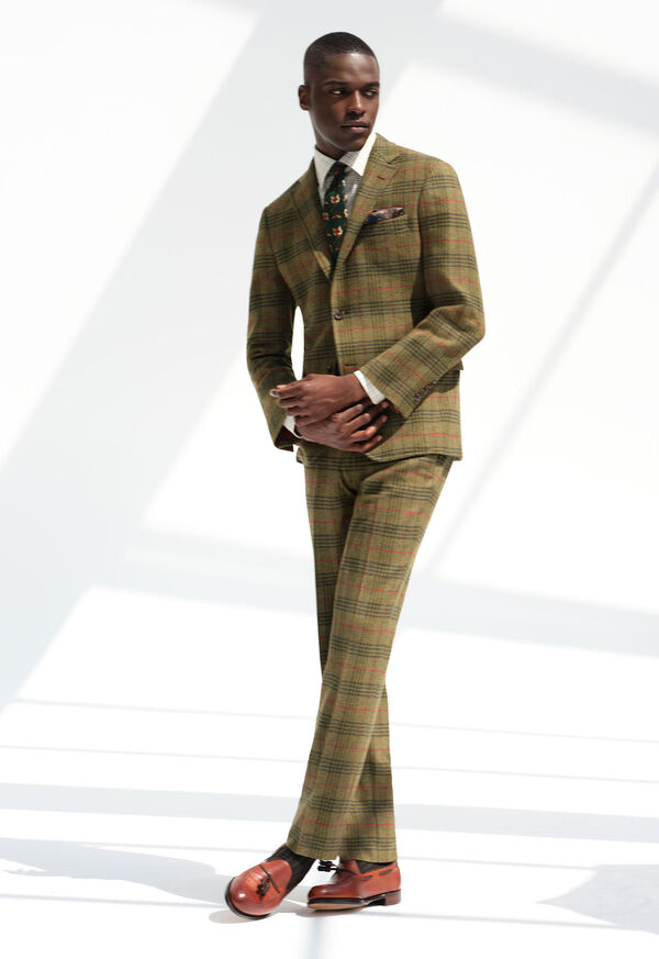 Paul Stuart Plaid Two Button Suit