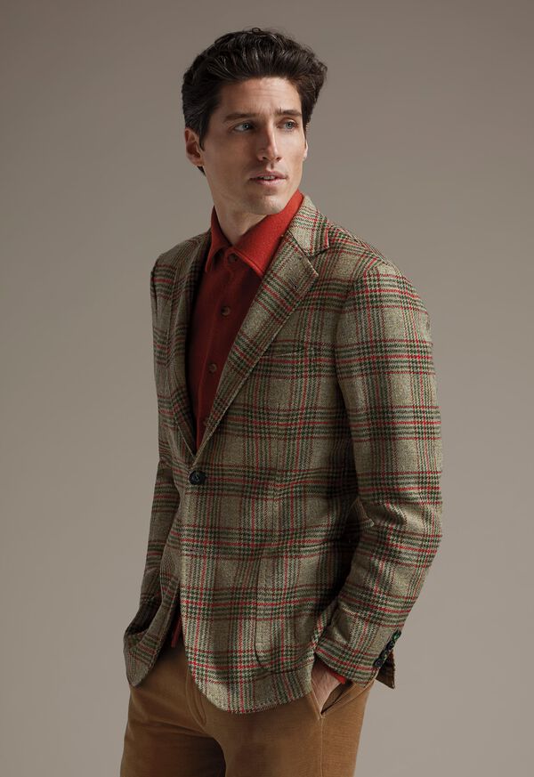 Paul Stuart Plaid Wool Soft Constructed Jacket