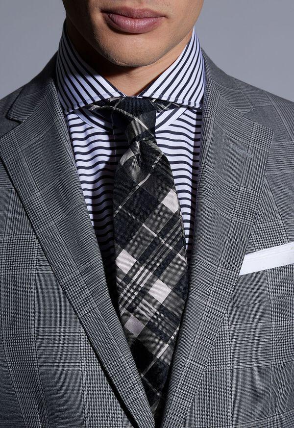 Paul Stuart Plaid Woven Silk Tie