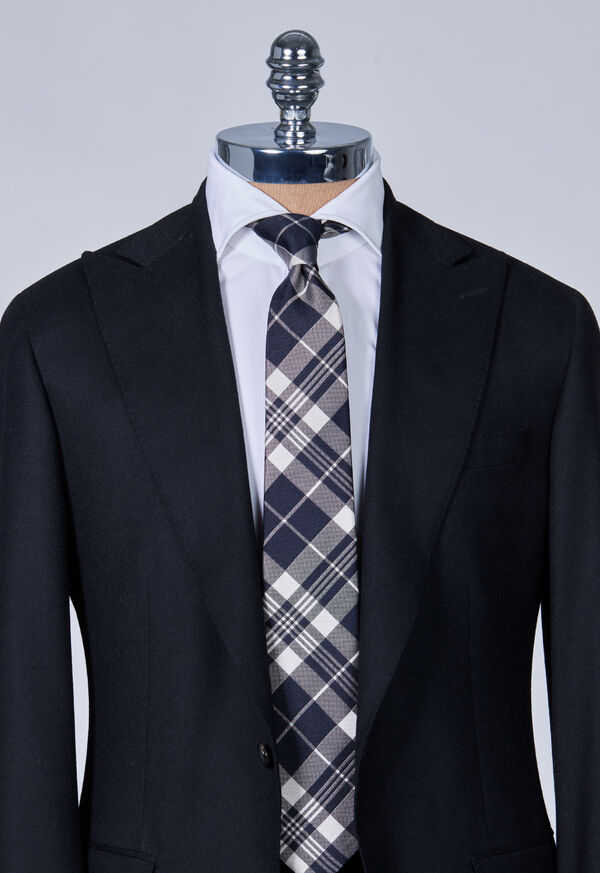 Paul Stuart Plaid Woven Silk Tie