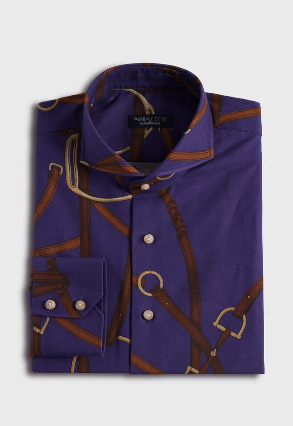 paul stuart Printed Cotton Flannel Shirt