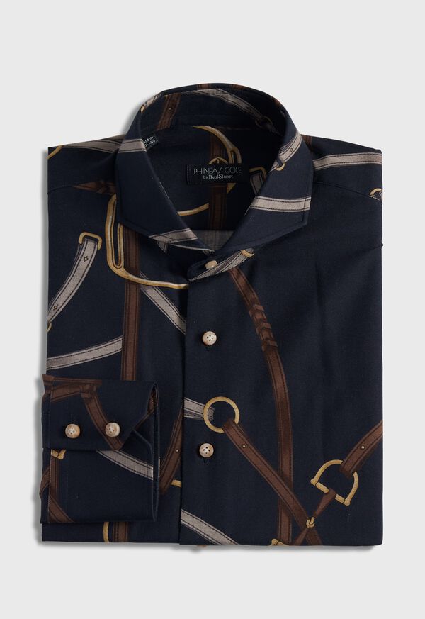 paul stuart Printed Cotton Flannel Shirt