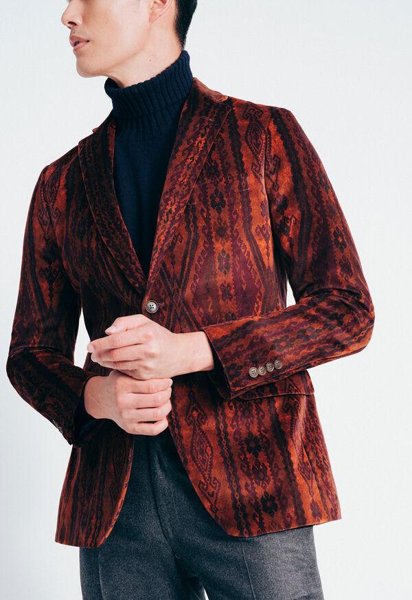 Paul Stuart Printed Cotton Velvet Jacket