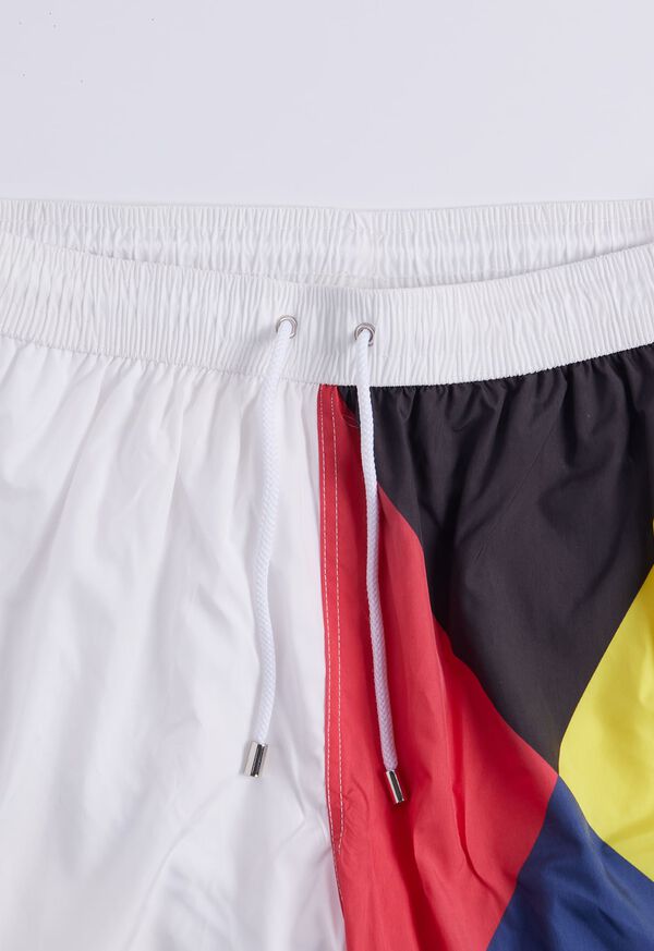 Paul Stuart Printed Flag Swim Shorts