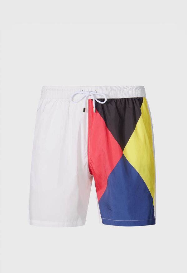 paul stuart Printed Flag Swim Shorts