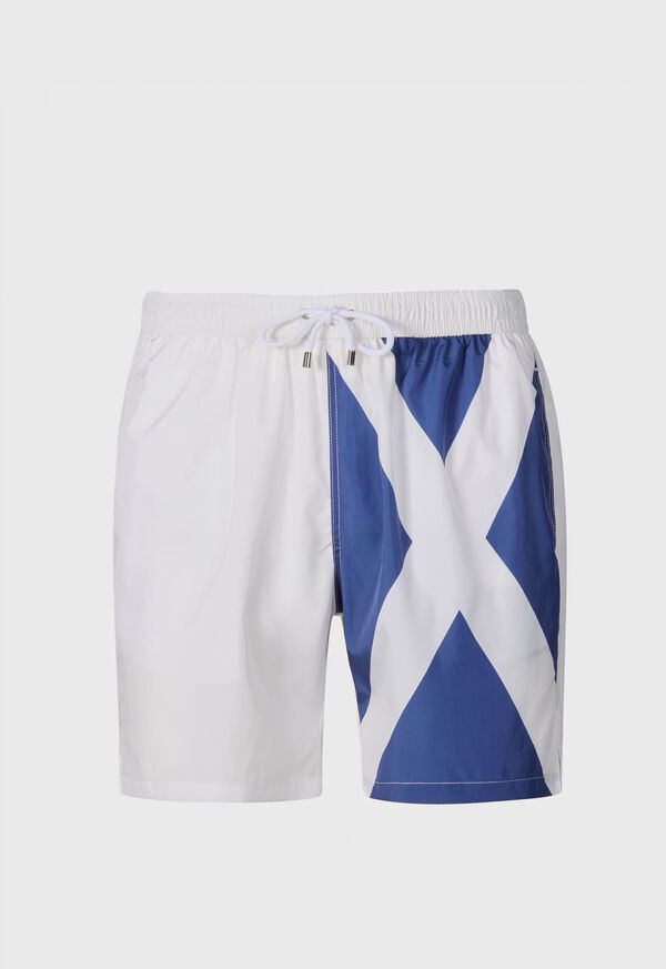 paul stuart Printed Flag Swim Shorts