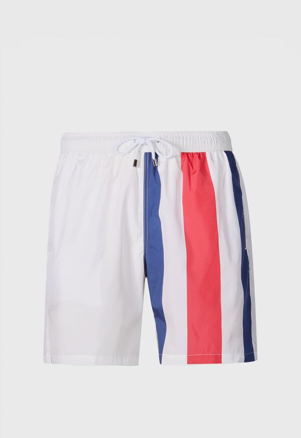 paul stuart Printed Flag Swim Shorts
