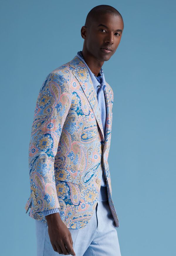 Paul Stuart Printed Floral Linen Jacket