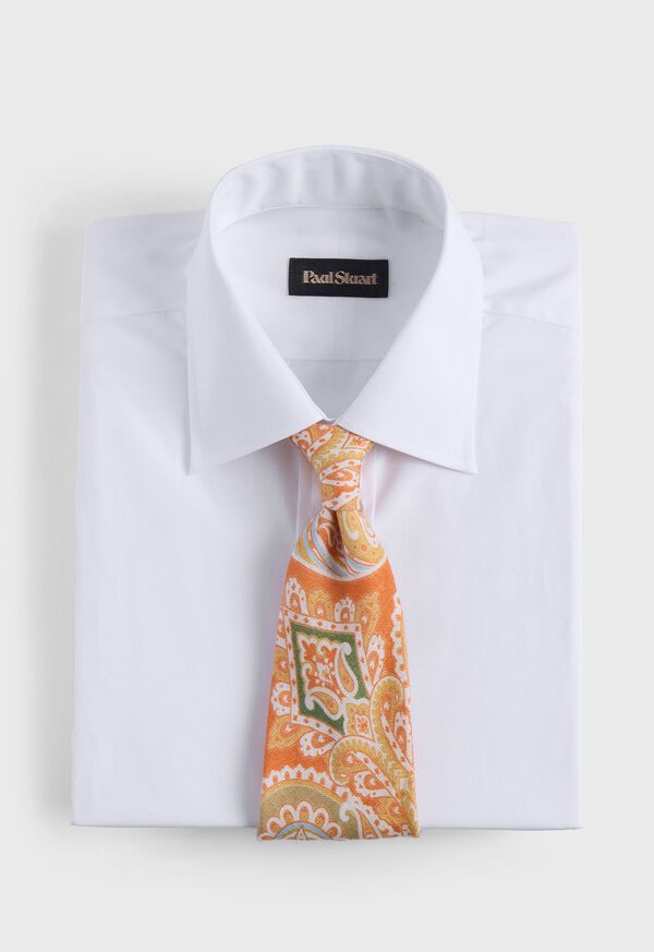 Paul Stuart Printed Linen Paisley Tie