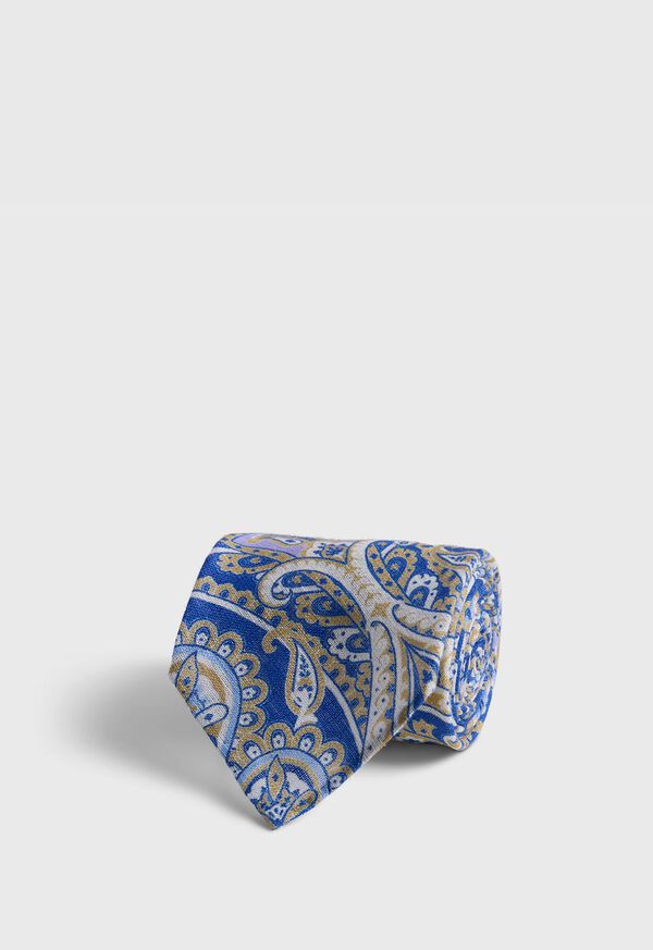 paul stuart Printed Linen Paisley Tie