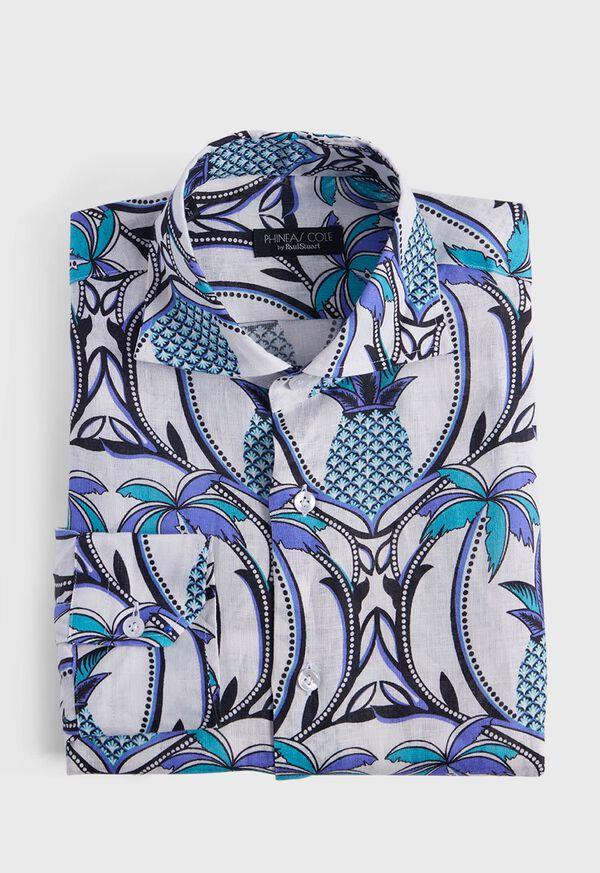 paul stuart Printed Linen Sport Shirt