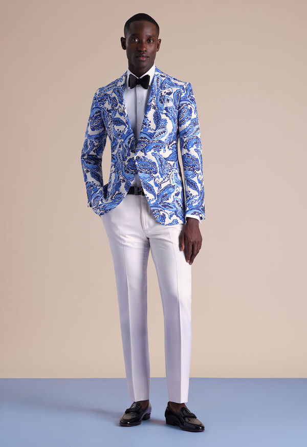 Paul Stuart Printed Paisley Linen Dinner Jacket