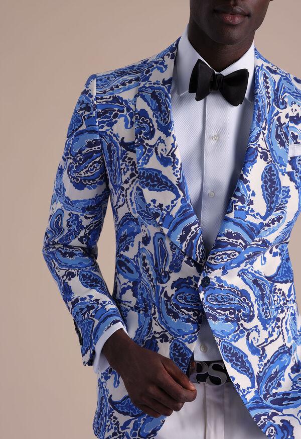 Paul Stuart Printed Paisley Linen Dinner Jacket