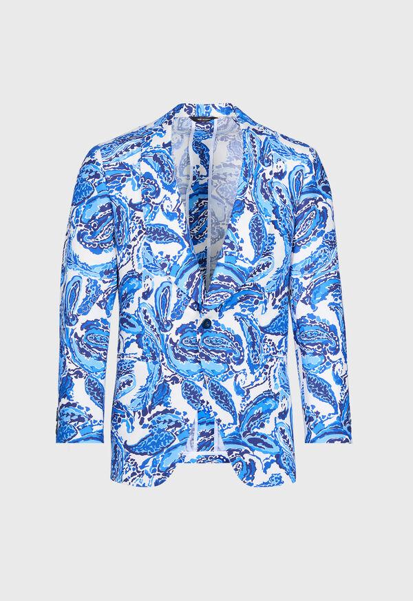 paul stuart Printed Paisley Linen Dinner Jacket