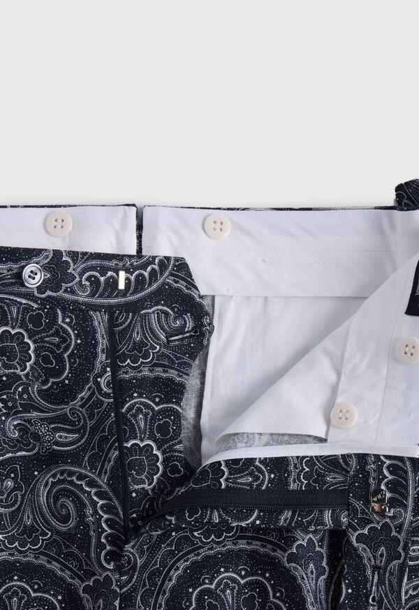 Paul Stuart Printed Paisley Linen Dress Trouser