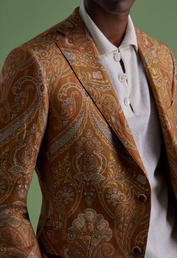 Paul Stuart Printed Paisley Linen Jacket