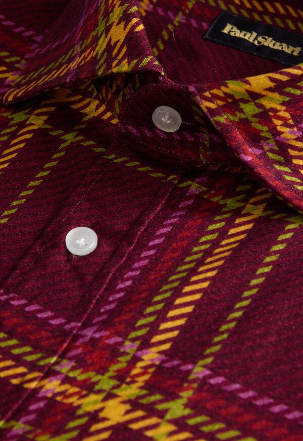 Paul Stuart Printed Plaid Flannel Shirt