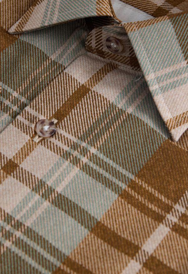 Paul Stuart Printed Plaid Sport Shirt